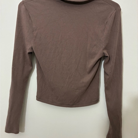 Abercrombie & Fitch long-sleeve ruched polo top Size S - Picture 3 of 3